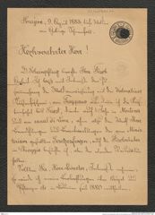 Nachlass Franz Steindachner, Brief von Karl Schilling an Franz Steindachner (09.04.1883), Inv.Nr. 452.01, Seite 1